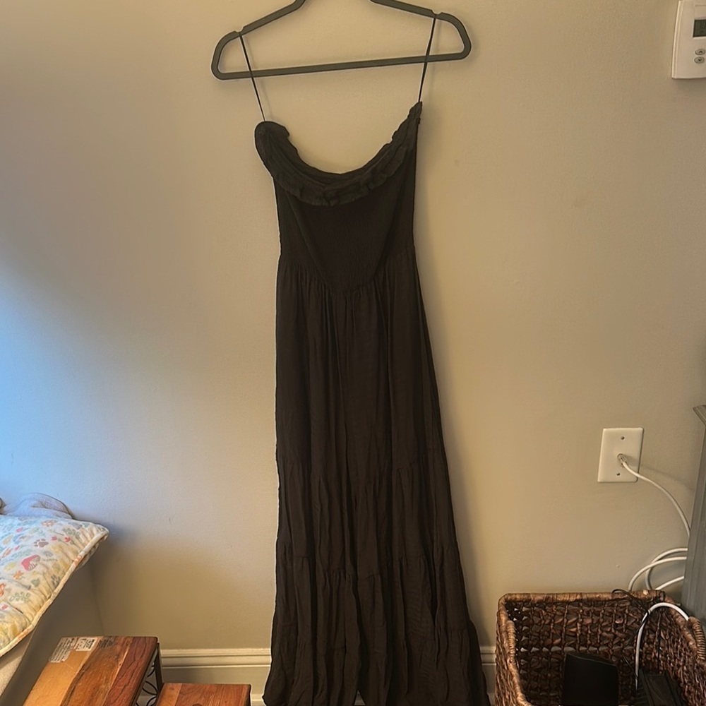 HYFVE Black Strapless Jumpsuit